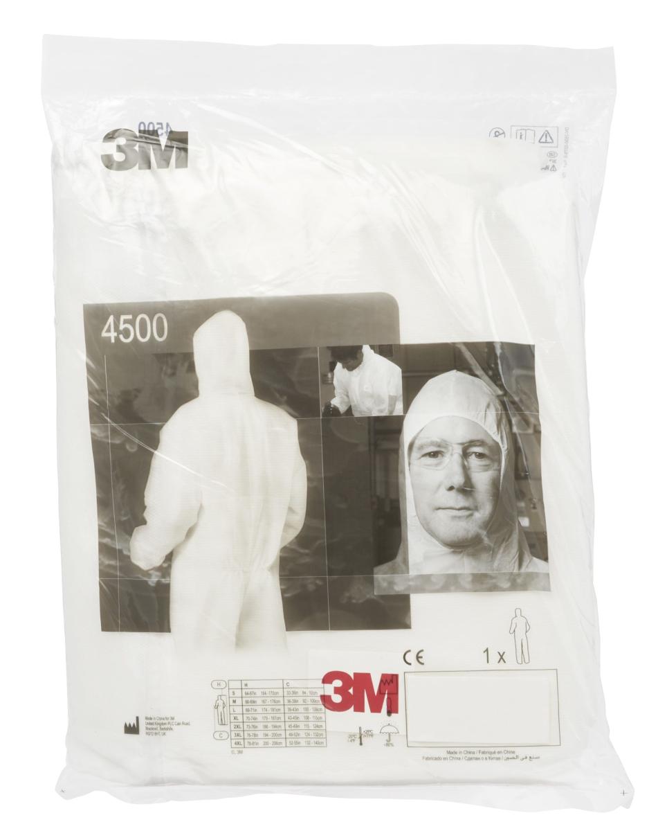 3M Engangsdress mod 4500 med hette (M)